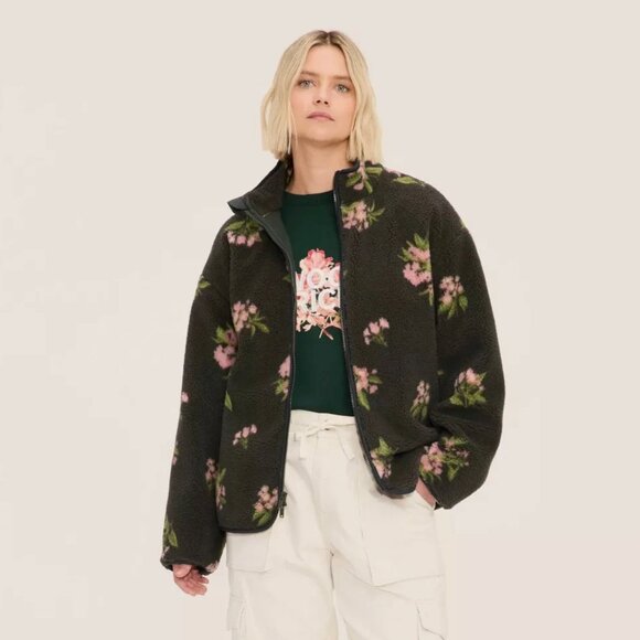 NWT Woolrich x Target Floral Full-Zip Fleece Jacket - Picture 2 of 7